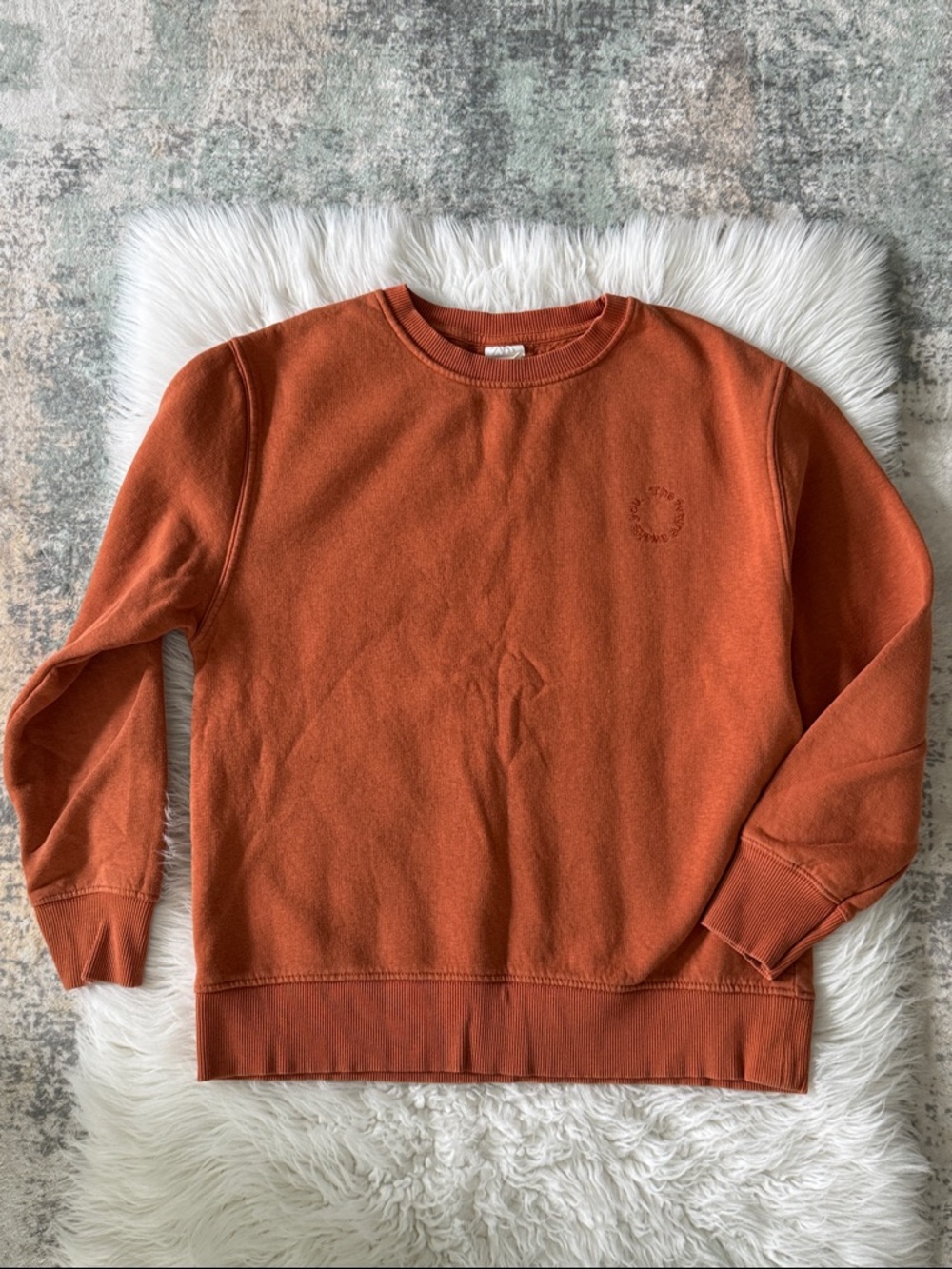 Zara kids Crewneck Sweatshirt in Rust Orange